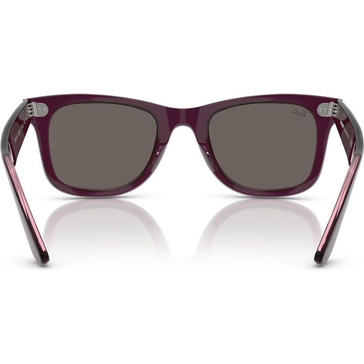 Original Wayfarer RB2140, Violet on Transparent Pink/Dark Grey Glass Lenses 50 Eye Size
