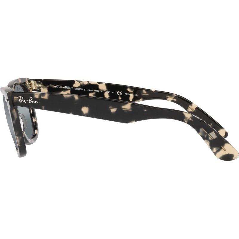 Original Wayfarer RB2140, Grey Havana/Silver Blue Gradient Polarised Glass Lenses 50 Eye Size