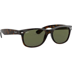 New Wayfarer Classic RB2132, Tort/Green Glass Lenses 58 Eye Size