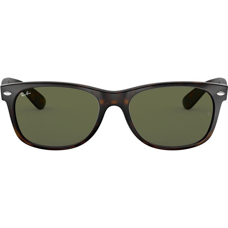 New Wayfarer Classic RB2132, Tort/Green Glass Lenses 58 Eye Size