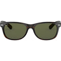 New Wayfarer Classic RB2132, Tort/Green Glass Lenses 58 Eye Size