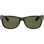New Wayfarer Classic RB2132, Tort/Green Glass Lenses 58 Eye Size