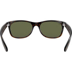 New Wayfarer Classic RB2132, Tort/Green Glass Lenses 58 Eye Size