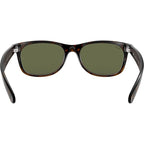 New Wayfarer Classic RB2132, Tort/Green Glass Lenses 52 Eye Size
