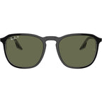 RB2203, Black on Transparent/Green Polarised Glass Lenses 55 Eye Size