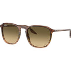 RB2203, Striped Brown and Green/Vintage Brown Glass Lenses 52 Eye Size