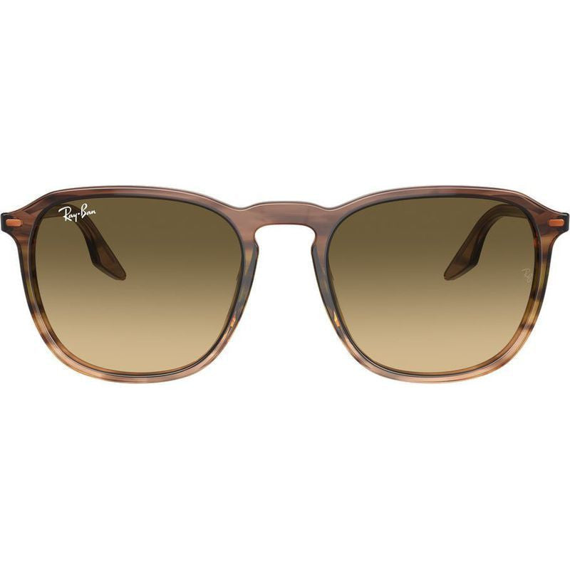 RB2203, Striped Brown and Green/Vintage Brown Glass Lenses 52 Eye Size