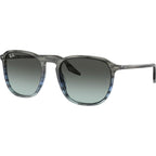 RB2203, Striped Grey and Blue/Blue Vintage Glass Lenses 55 Eye Size