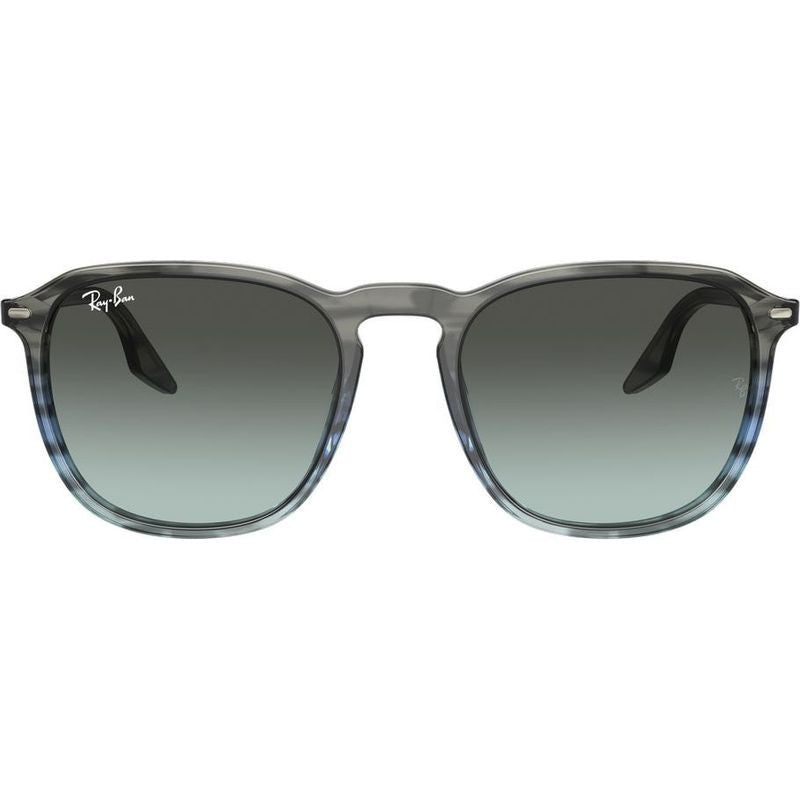 RB2203, Striped Grey and Blue/Blue Vintage Glass Lenses 55 Eye Size