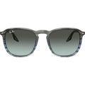 RB2203, Striped Grey and Blue/Blue Vintage Glass Lenses 55 Eye Size