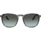 RB2203, Striped Grey and Blue/Blue Vintage Glass Lenses 55 Eye Size