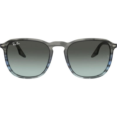 RB2203, Striped Grey and Blue/Blue Vintage Glass Lenses 55 Eye Size