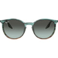 RB2204, Striped Blue and Green/Vintage Blue Glass Lenses 54 Eye Size
