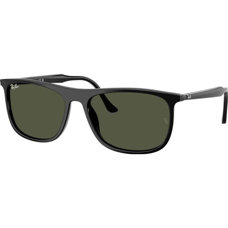 RB2216, Black/Green Glass Lenses 58 Eye Size