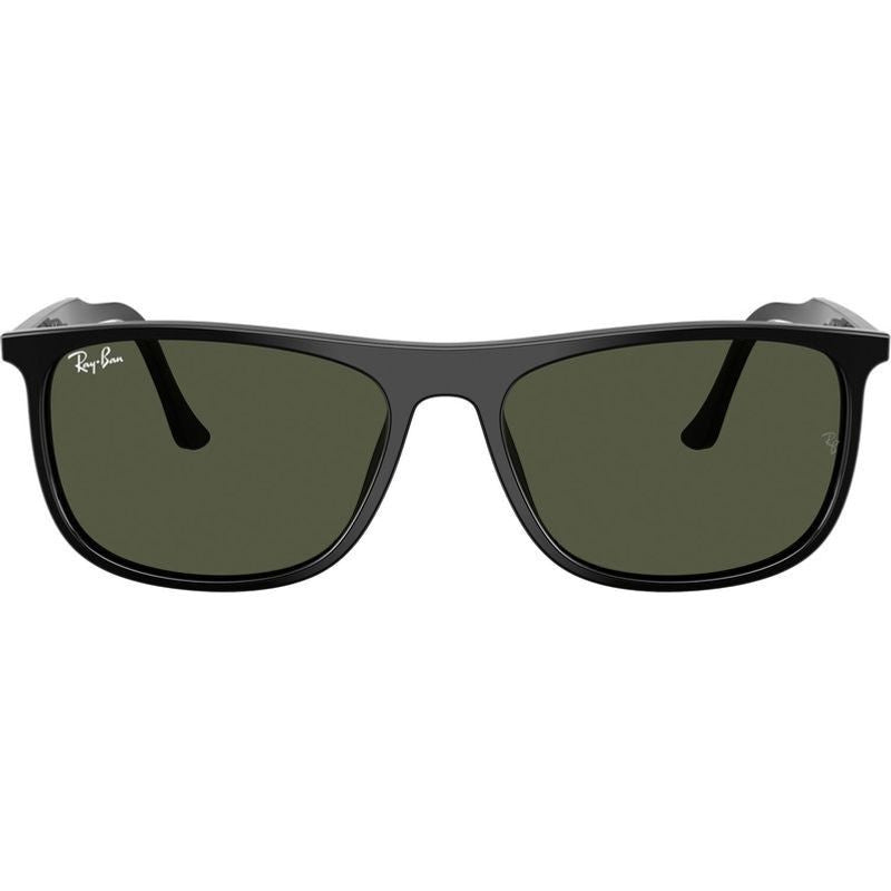 RB2216, Black/Green Glass Lenses 58 Eye Size