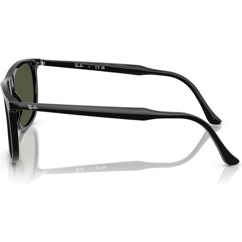 RB2216, Black/Green Glass Lenses 58 Eye Size