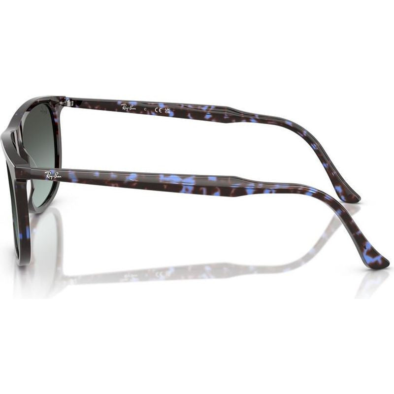 RB2216, Havana Blue Tortoiseshell/Vintage Blue Black Gradient Glass Lenses 58 Eye Size