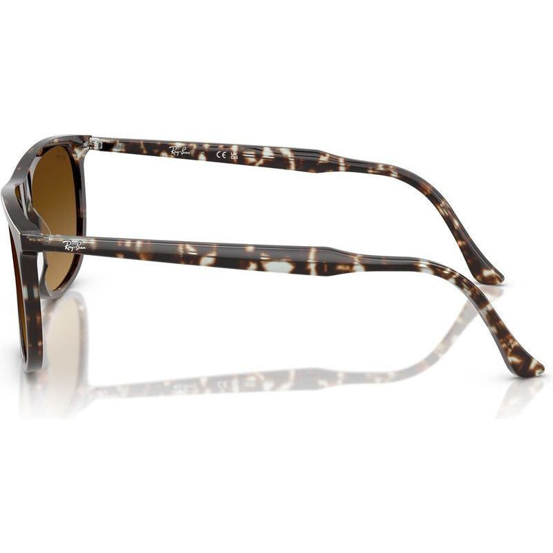 RB2216, Havana Yellow Tortoiseshell/Brown Gradient Glass Lenses 58 Eye Size