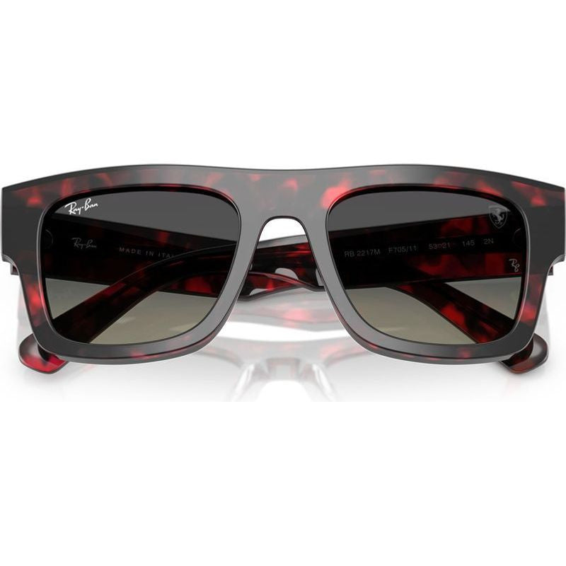 RB2217M, Red Havana/Grey Gradient Lenses