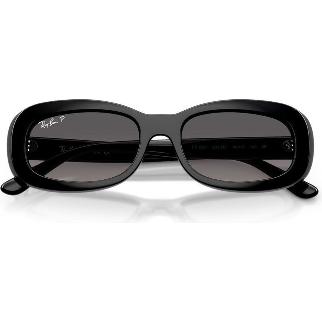 RB2221, Black/Grey Gradient Polarised Glass Lenses 56 Eye Size