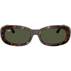 RB2221, Havana/Green Glass Lenses 53 Eye Size