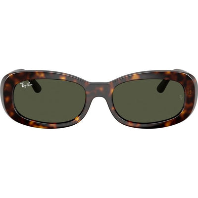 RB2221, Havana/Green Glass Lenses 53 Eye Size