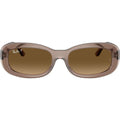 RB2221, Transparent Beige/Brown Gradient Polarised Glass Lenses 56 Eye Size