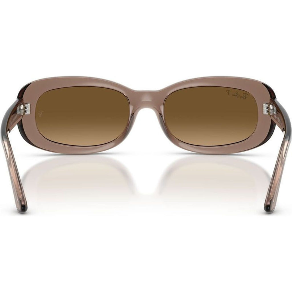 RB2221, Transparent Beige/Brown Gradient Polarised Glass Lenses 53 Eye Size