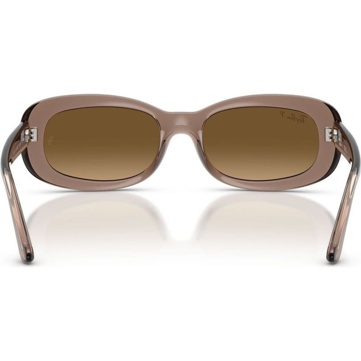 RB2221, Transparent Beige/Brown Gradient Polarised Glass Lenses 56 Eye Size
