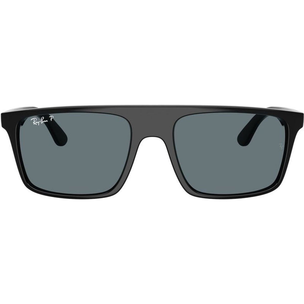 RB2222, Black/Dark Blue Polarised Glass Lenses 57 Eye Size