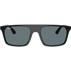 RB2222, Black/Dark Blue Polarised Glass Lenses 57 Eye Size