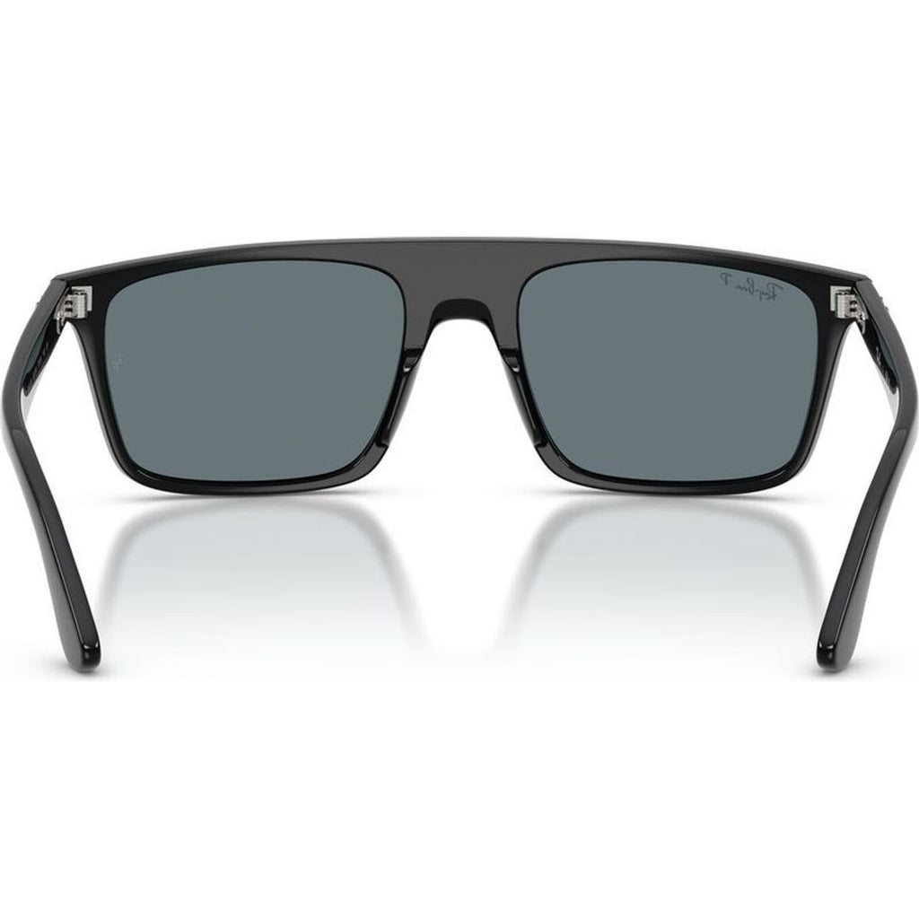 RB2222, Black/Dark Blue Polarised Glass Lenses 57 Eye Size