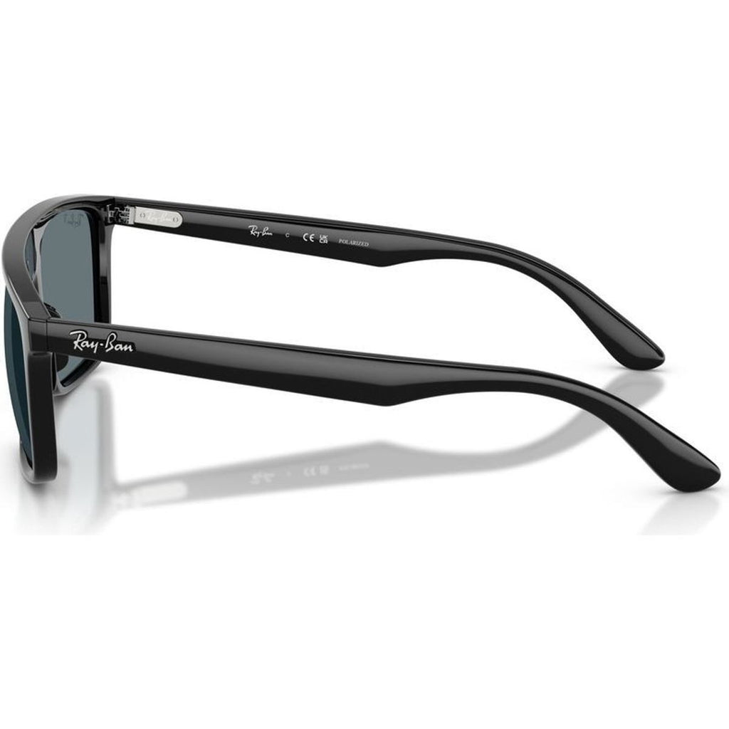RB2222, Black/Dark Blue Polarised Glass Lenses 57 Eye Size