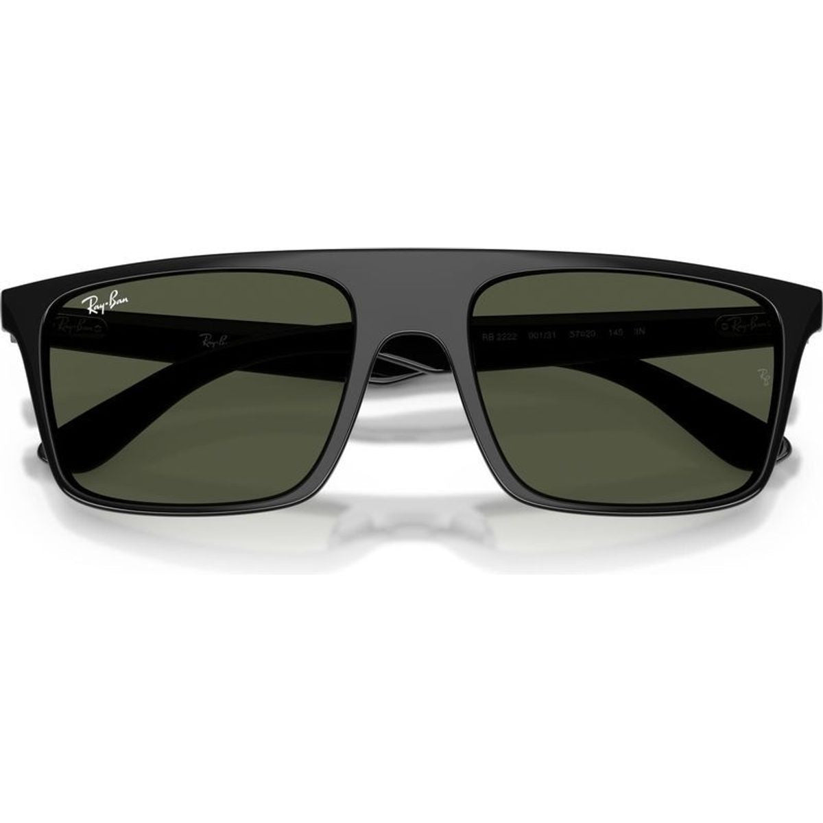 RB2222, Black/Green Glass Lenses 55 Eye Size