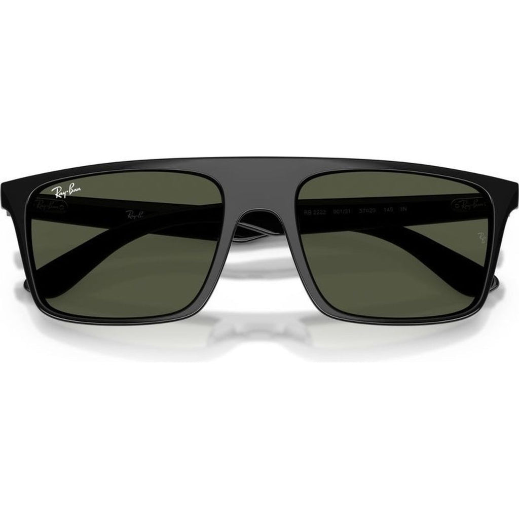 RB2222, Black/Green Glass Lenses 57 Eye Size
