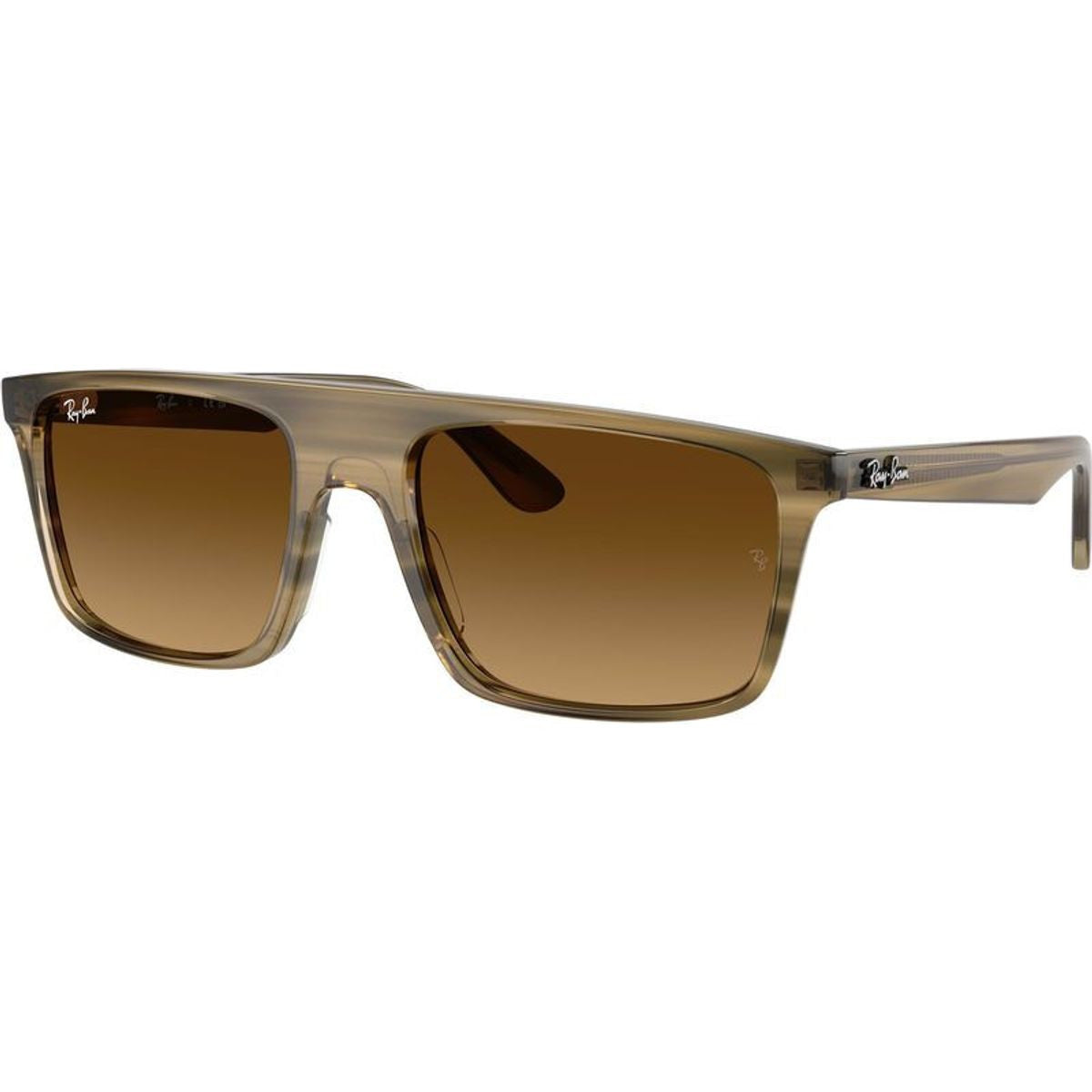 RB2222, Striped Green/Brown Gradient Glass Lenses 57 Eye Size