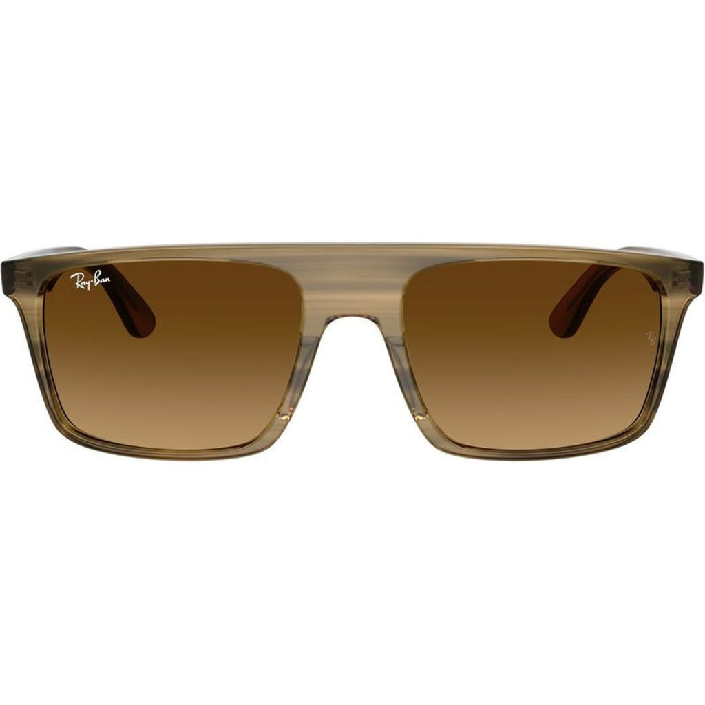 RB2222, Striped Green/Brown Gradient Glass Lenses 57 Eye Size