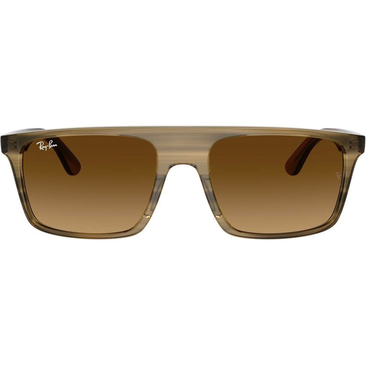 RB2222, Striped Green/Brown Gradient Glass Lenses 57 Eye Size