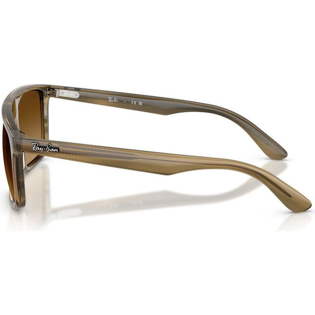RB2222, Striped Green/Brown Gradient Glass Lenses 57 Eye Size
