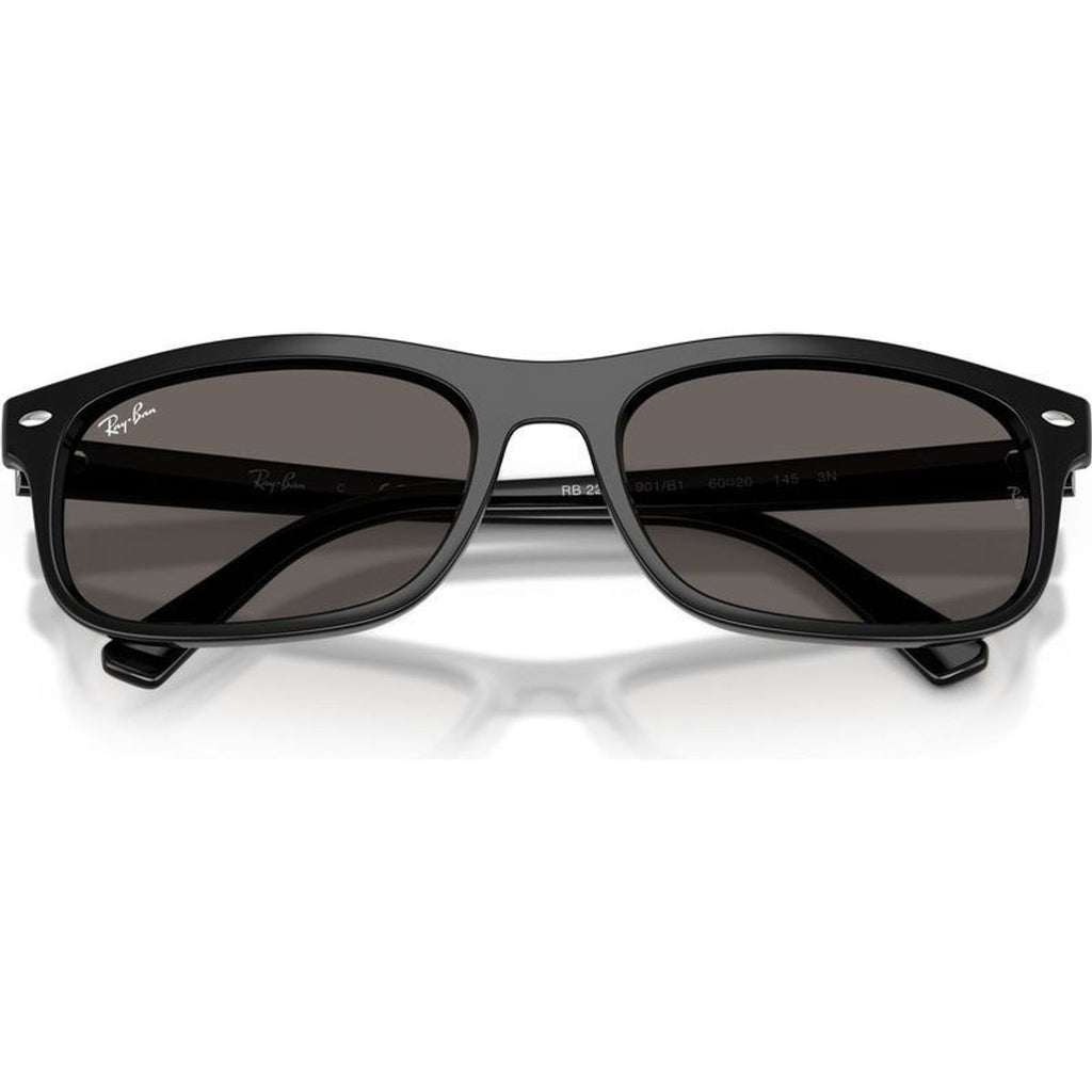 RB2224, Black/Dark Grey Glass Lenses 57 Eye Size