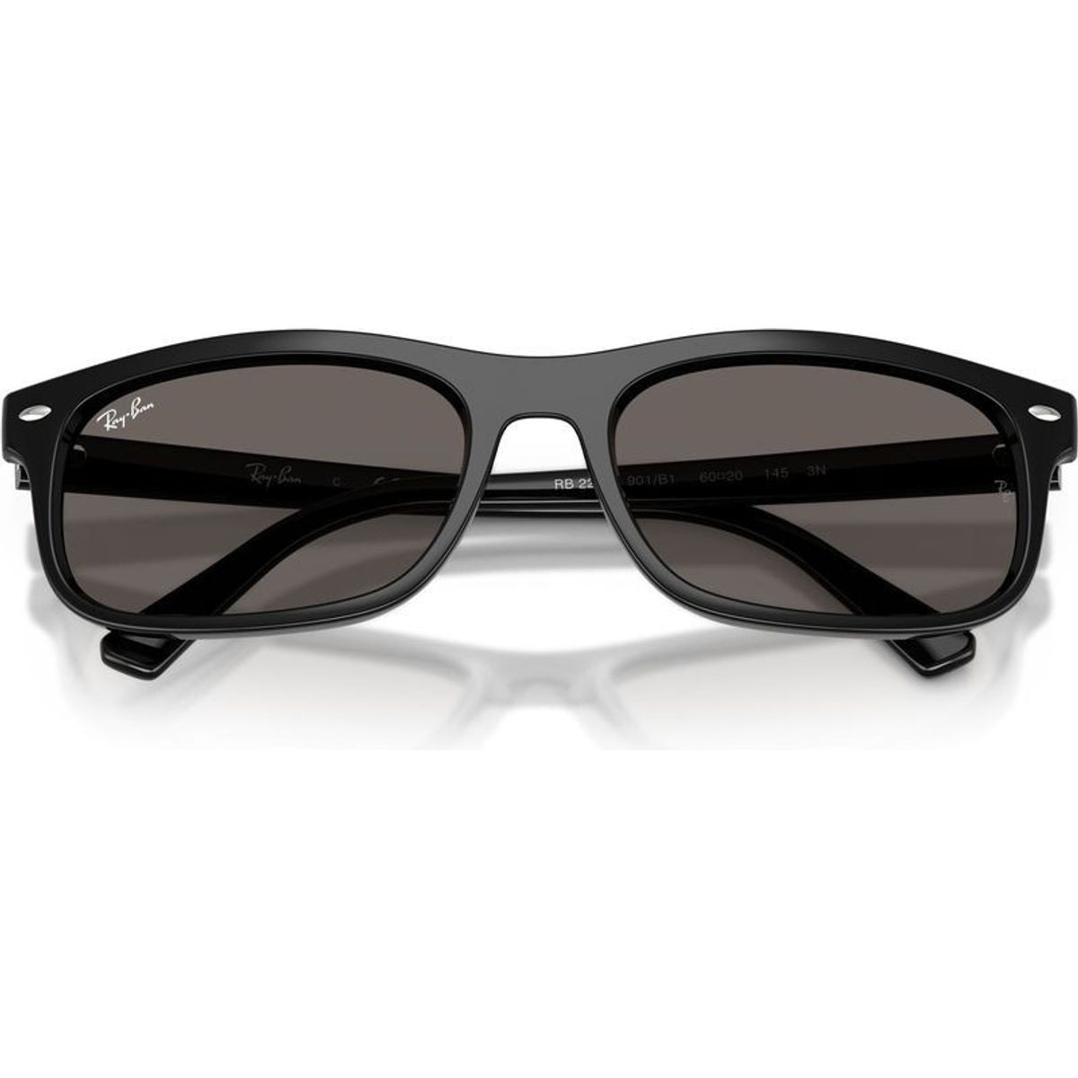 RB2224, Black/Dark Grey Glass Lenses 57 Eye Size