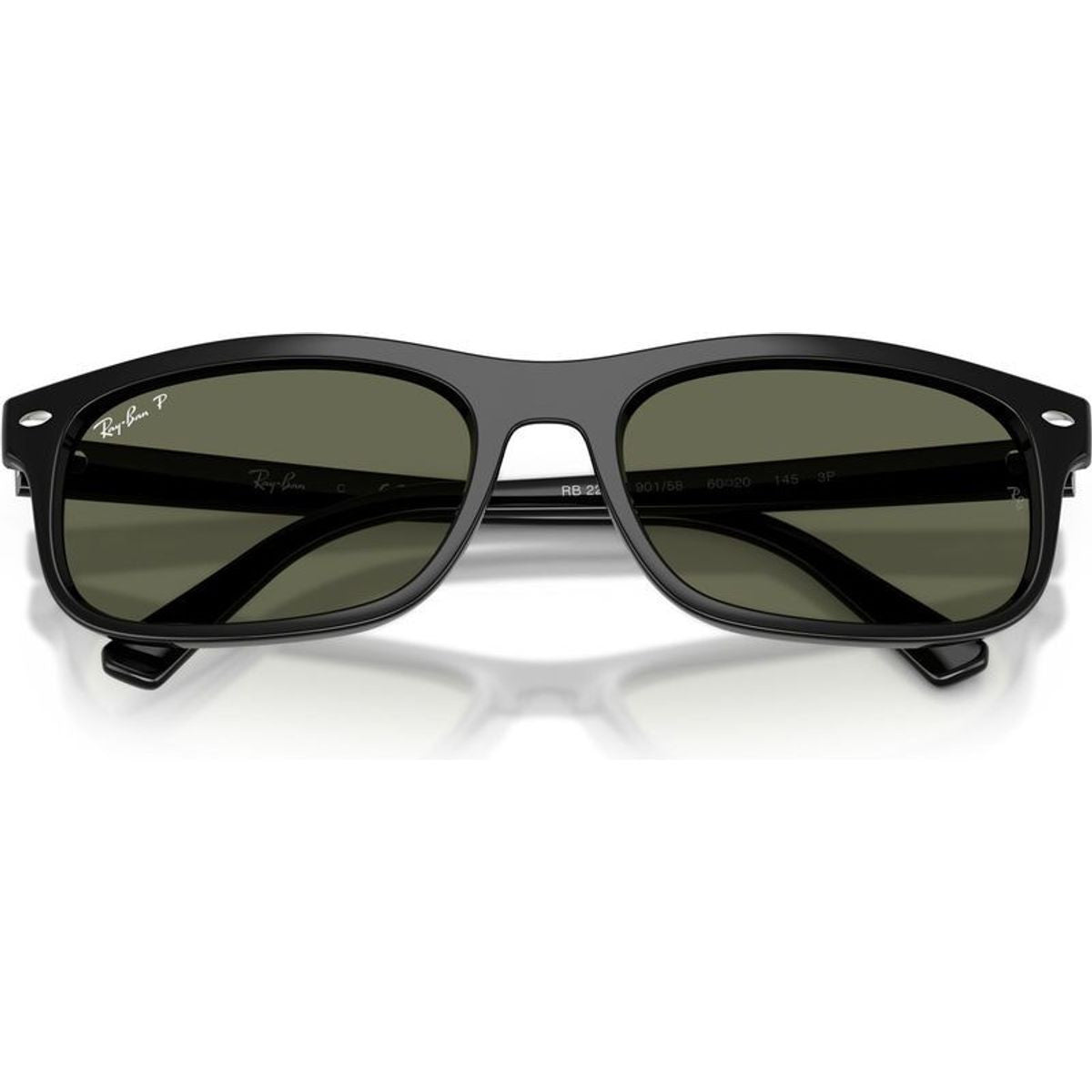 RB2224, Black/Green Polarised Glass Lenses 57 Eye Size