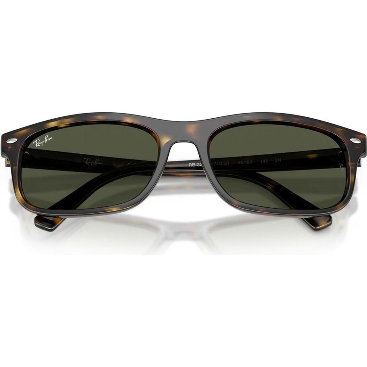 RB2224, Havana/Green Glass Lenses 57 Eye Size