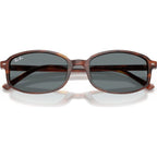 RB2232, Striped Havana/Blue Glass Lenses 54 Eye Size