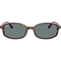 RB2232, Striped Havana/Blue Glass Lenses 54 Eye Size