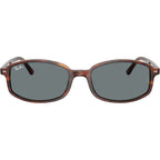 RB2232, Striped Havana/Blue Glass Lenses 54 Eye Size