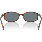 RB2232, Striped Havana/Blue Glass Lenses 54 Eye Size
