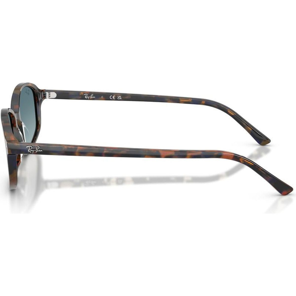 RB2232, Yellow and Blue Havana/Blue Grey Gradient Glass Lenses 54 Eye Size