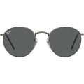 Round Metal RB3447, Antique Gunmetal/Dark Grey Glass Lenses 50 Eye Size