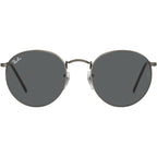Round Metal RB3447, Antique Gunmetal/Dark Grey Glass Lenses 50 Eye Size